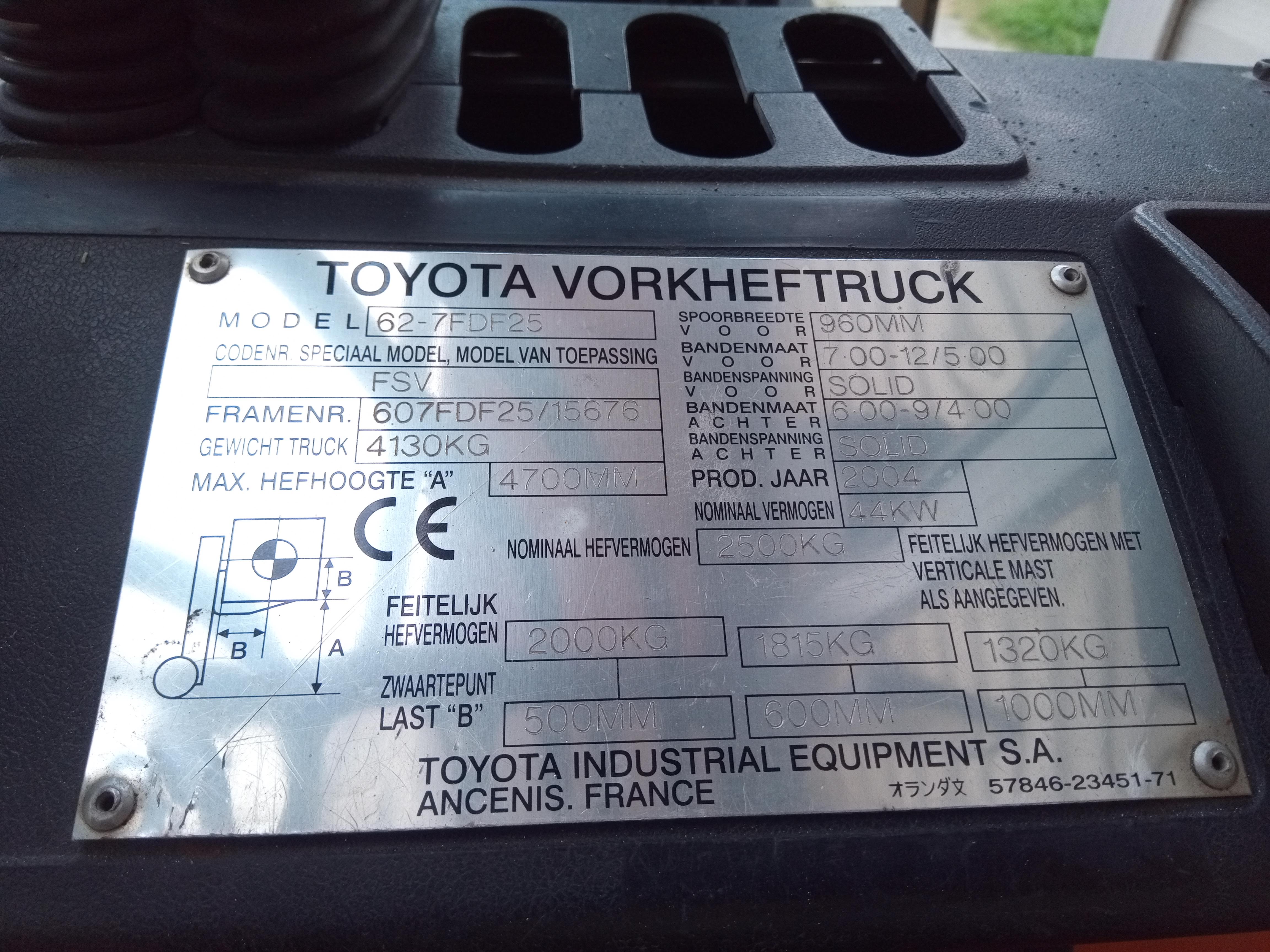Vysokozdvižný vozík Toyota 62-7FDF25